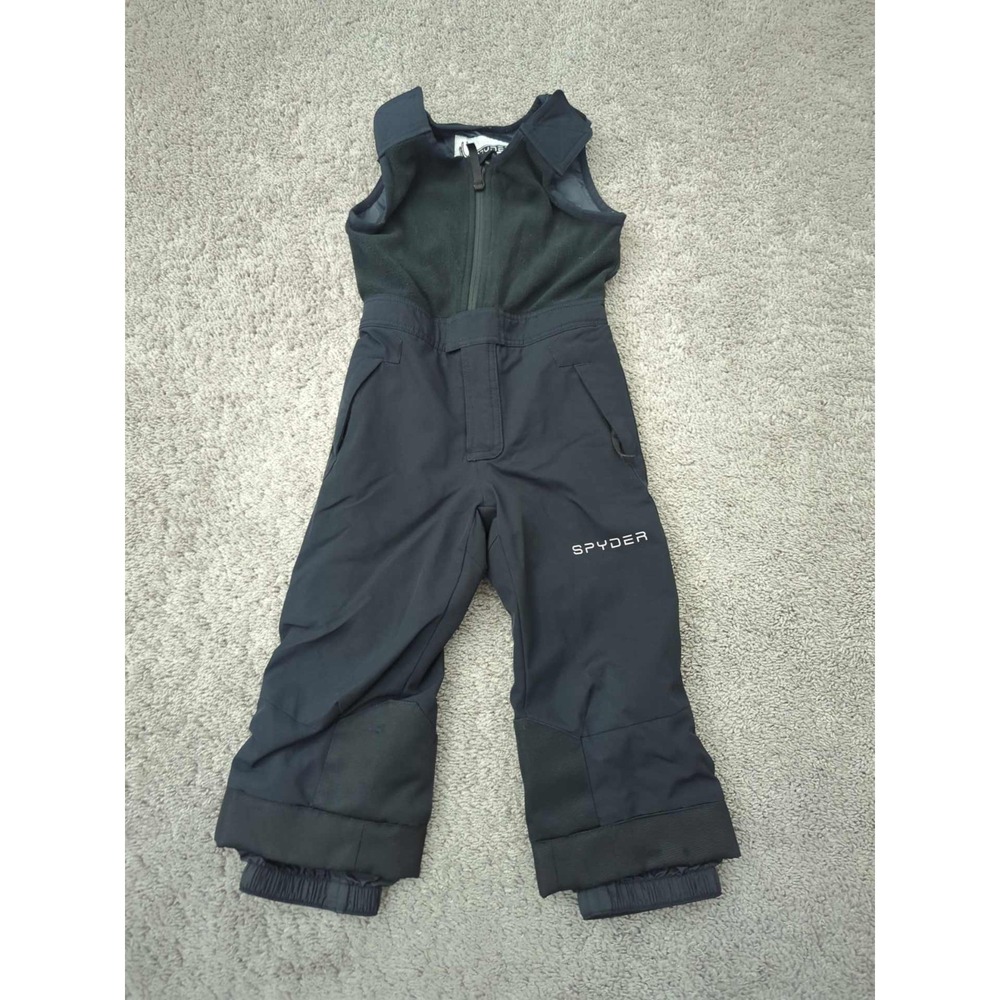 Spyder Mini Expedition Bib Pants Kids Boys 4 Black Ski‎ Outdoor